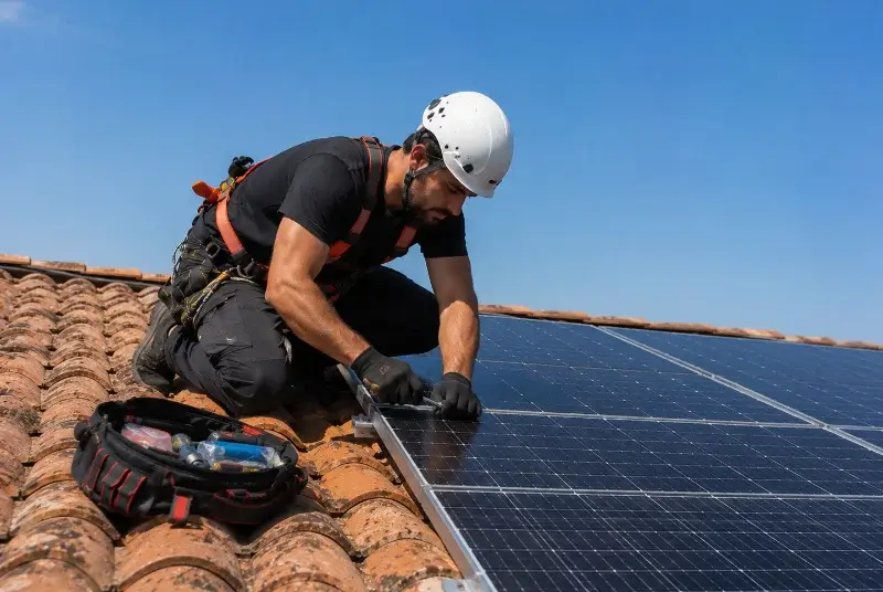 Maintenance et monitoring de panneaux solaires à Estérençuby