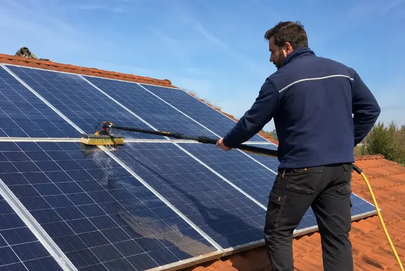 Nettoyage et entretien de panneaux solaires à Estérençuby